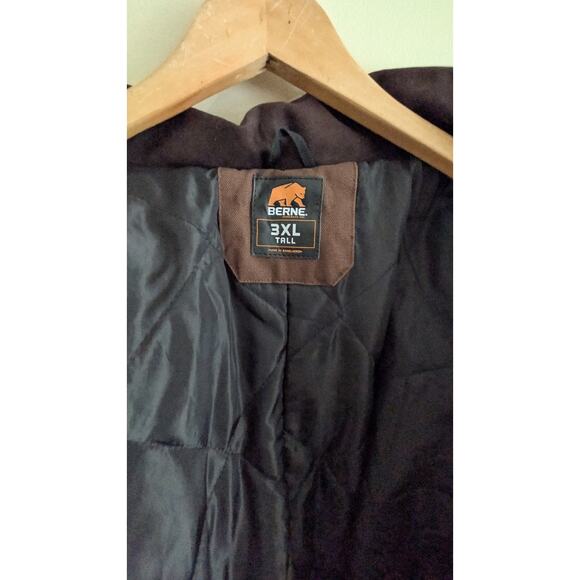 Berne Bark Canvas Insulated Shop Coat Mens 3XLT Workwear Utility Barn Coat Chore - Picture 7 of 11